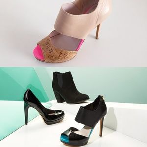 Vince Camuto Leather Platform High-Heel Sandals